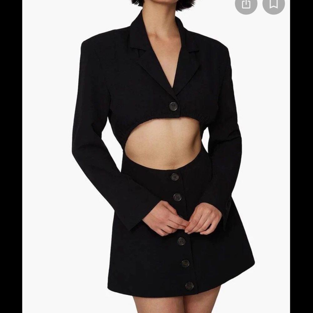 NWT Cut Out Blazer Dress Black by We Wore What Danielle Bernstein